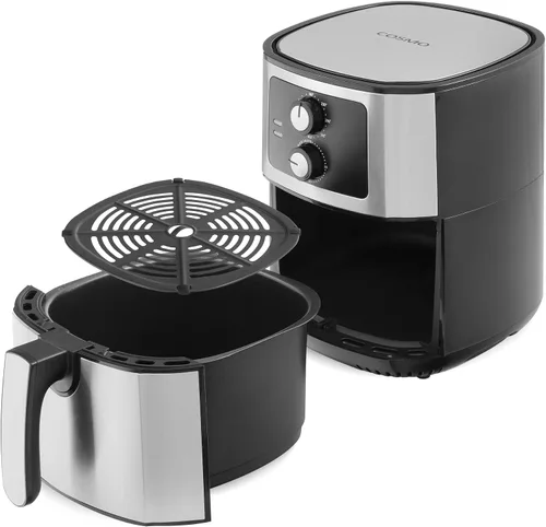 Vista 9 de COSMO COS-23AFAKB Freidora de Aire Eléctrica Pequeña de 2.3 Cuartos con Control de Temperatura, Temporizador, Apagado Automático, Bandeja de Freír