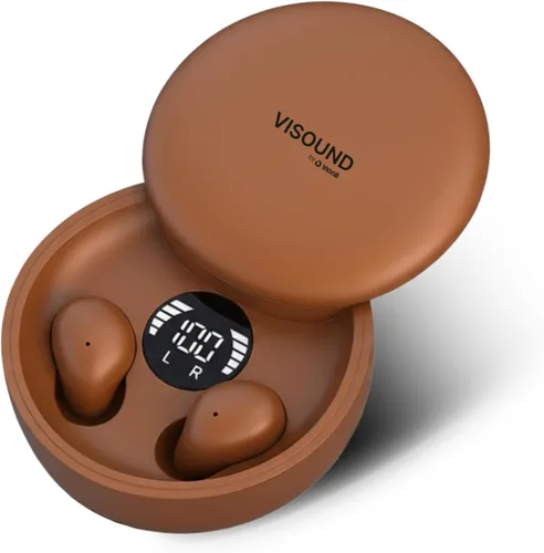 Vista 9 de Air Skin Tones Invisible Earbuds for Small Ears - Wireless Bluetooth 5.4, Skin-Matching Mini Stemless Ear Buds, IPX5 Waterproof, Crystal Clear Calls
