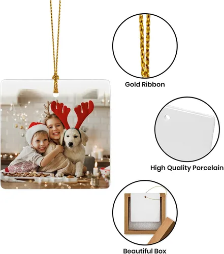 Vista 27 de Adornos de Navidad personalizados, adorno con foto personalizada, nuestro primer árbol de Navidad colgante 2024, decoración regalo para Navidad