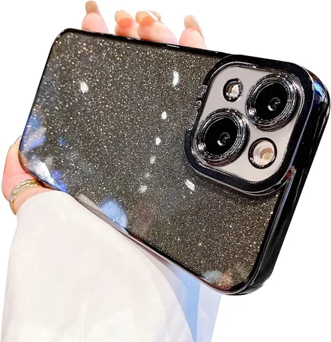 Vista 14 de Funda compatible con iPhone 11 Pro con purpurina, de lujo, linda, flexible, cubierta chapada, protección de cámara, a prueba de golpes, funda