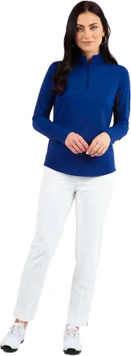 Vista 7 de IBKUL Camisa de manga larga con cremallera de 14 para mujer
