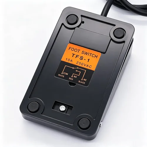 Vista 4 de Twidec /10A 250VAC momentáneo antideslizante plástico pedal interruptor SPDT NO NC manos libres negro interruptor de pie para CNC industrial con 3.3