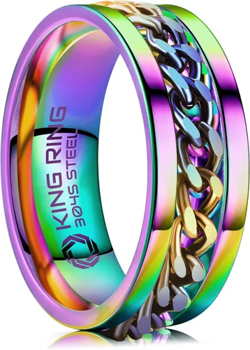 Vista 26 de King Ring 8mm Spinner Ring – Fidget Ring for Men & Women – Designed in USA