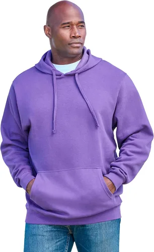 Vista 27 de KingSize Sudadera con capucha de forro polar grande y alta para hombre Negro