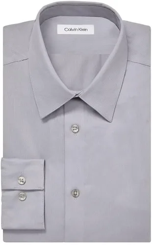 Vista 3 de Calvin Klein Camisa de vestir para hombre, ajuste delgado, no necesita planchado