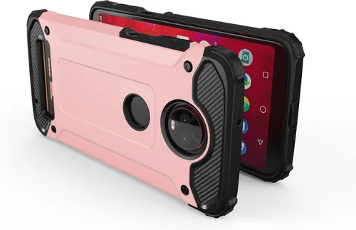 Vista 7 de Asuwish Funda protectora para Moto Z3 / Z3 Play con protector de pantalla de vidrio templado y delgada y resistente híbrida de doble capa