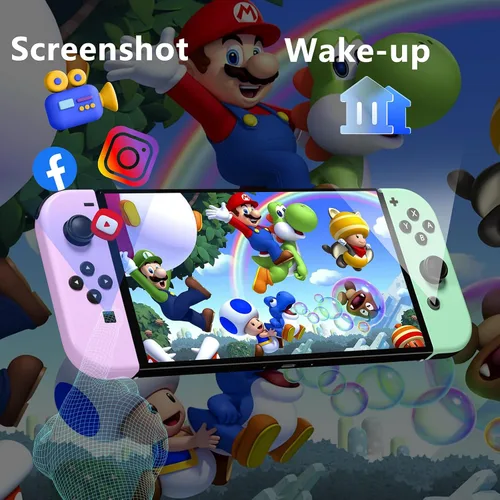 Vista 5 de AROEVEIB Joy Con for Switch Nintendo, Switch Wireless Controller Replacement for SwitchLiteOLED, with Wake-upScreenshotDual VibrationMotion
