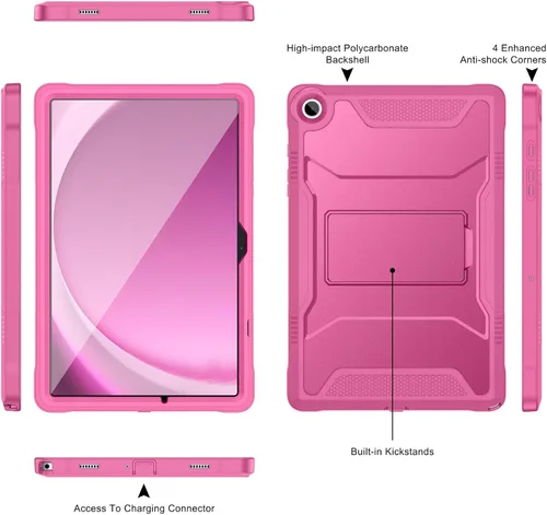 Vista 3 de Funda Soke para Samsung Galaxy Tab A9 Plus 2023, con soporte incorporado, funda protectora resistente a los golpes para Galaxy Tab A9+ de 11