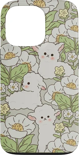 Vista 10 de Funda para iPhone 16 con diseño de oveja, cordero, margarita, granjero