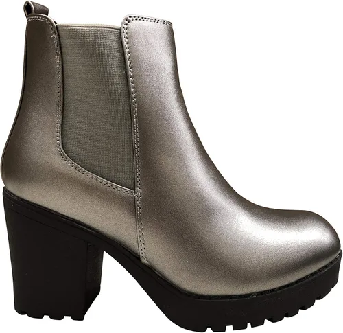 Vista 2 de Club-01 - Botines con tacón para mujer, fácil de poner., 9