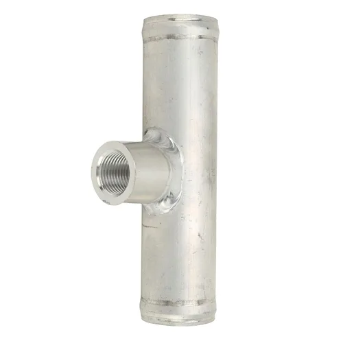 Vista 3 de Sensor de temperatura de manguera de radiador en línea, adaptador de sensor de temperatura de aleación de aluminio, 5.906 in de largo con orificio