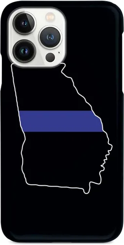Vista 8 de Inspired Cases - Carcasa para iPhone Xs Max con textura en 3D y goma para iPhone Xs Max (línea azul delgada)