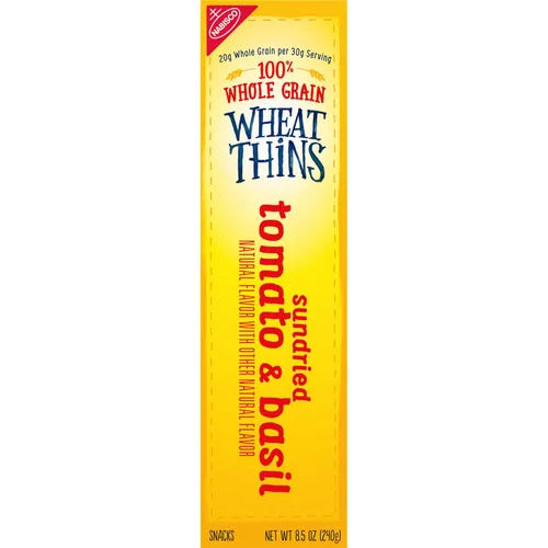 Vista 13 de Wheat Thins Galletas de grano entero de 8.5 onzas, 6 unidades, tomate y albahaca secada, 6