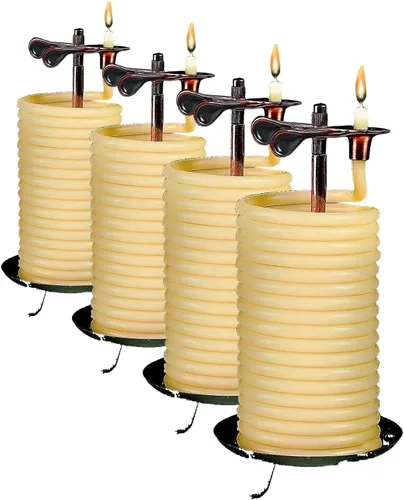 Vista 8 de Candle by the Hour Recarga de 80 horas, cera de abeja natural ecológica con mecha de algodón (paquete de 4)