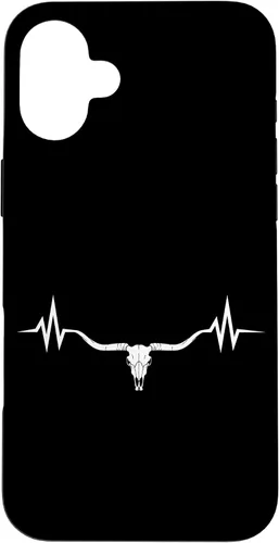 Vista 23 de Vintage Texas Longhorn Rancher Heartbeat Pulse Cattle Farmer Case for iPhone 17