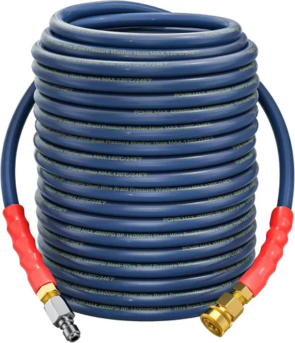 Vista 13 de Manguera de lavado a presión 50 pies 4800PSI sin marcas 3/8 '' estructura Blu