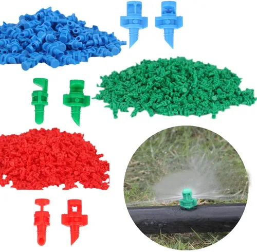 Vista 7 de 90 unids, 90/180/360 ángulo rociadores en miniatura jardín césped agua atomización rociador boquilla sistema de riego planta riego riego jardín riego