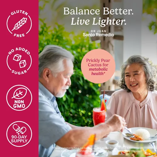 Vista 8 de Santo Remedio Nopal, suplemento dietético libre de azúcar y gluten, suplemento dietético de cactus de tuna, 700 mg, 180 cápsulas, 90 porciones por