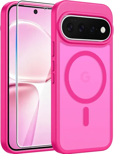 Vista 189 de FNTCASE Funda para iPhone 17 Pro: Fundas delgadas translúcidas de color azul claro compatibles con MagSafe, protección completa de la cámara