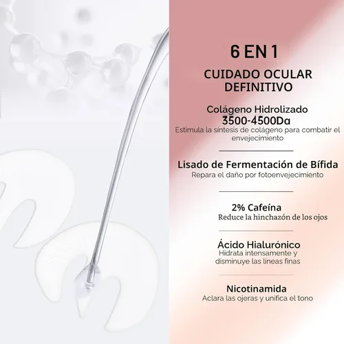 Vista 2 de Novoy - 7 pares de parches de ojos profundos de bio-colágeno – 6 en 1 retinol durante la noche parches para ojeras, hinchazón y arrugas 2%