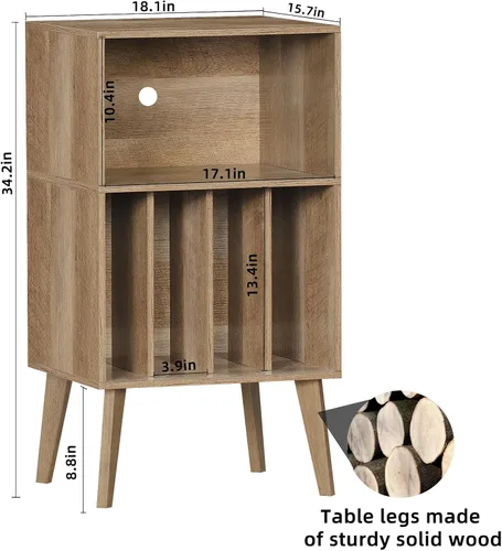 Vista 18 de Lerliuo - Soporte para tocadiscos, soporte para tocadiscos negro con capacidad para hasta 160 álbumes