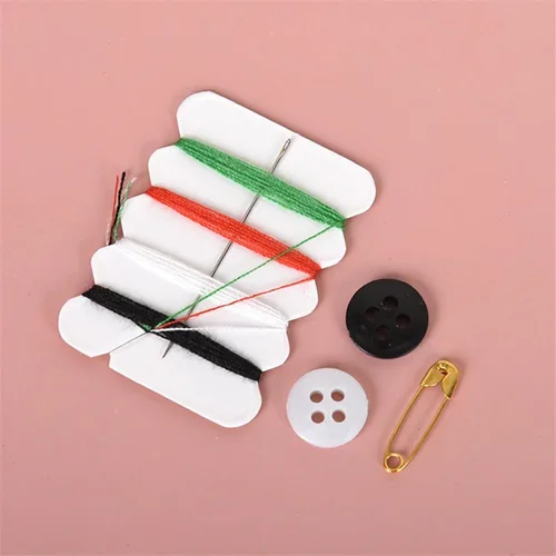 Vista 5 de ljhnba Kit de reparación de hilo de 20 sistemas con pasador de botón de hilos de aguja para servicios de hotel Necesidades con seis