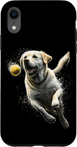 Vista 25 de Yellow Labrador Retriever Chasing a Ball Labrador Retriever Case for iPhone 17
