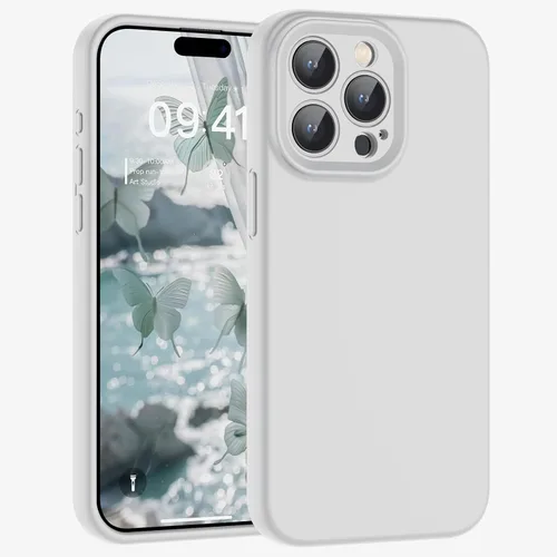 Vista 222 de SUPFINE - Funda diseñada para iPhone 12, silicona líquida premium con [forro de microfibra suave antiarañazos][protección de cámara mejorada], funda