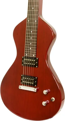 Vista 4 de 2022-23 Asher Guitars Electro Hawaiian ® Junior Lap Steel Guitar - Cereza trans con bolsa de concierto