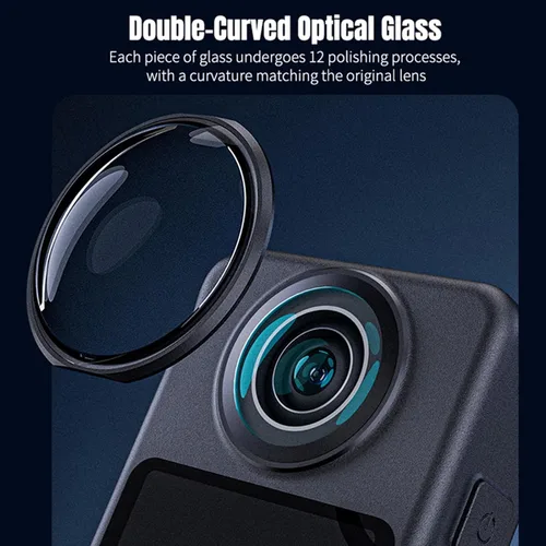 Vista 3 de Cubierta protectora de lente para cámara DJI Osmo 360, protector de lente a presión de PC duro compatible con DJI Osmo 360 Accesorios de cámara