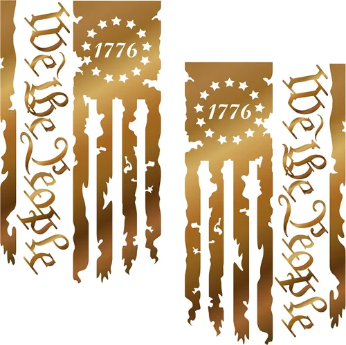 Vista 19 de We The People Betsy Ross Flag 1776 - Calcomanía de vinilo para puerta trasera de camión, 2 unidades, calcomanías de preámbulo de la Constitución