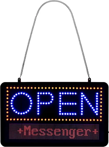 Vista 7 de Alpine Letreros abiertos LED para negocios con control remoto - Letrero abierto iluminado súper brillante, letrero LED fácilmente programable