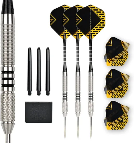 Vista 11 de 24g 90% Tungsten Professional Steel Tip Darts Set Point Protector