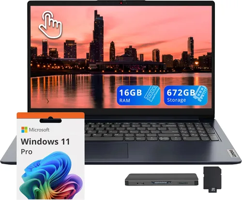 Vista 10 de Lenovo IdeaPad 1i - Laptop con pantalla táctil FHD de 15.6 pulgadas, Intel i5-1335U, 8 GB de RAM, 416 GB de almacenamiento