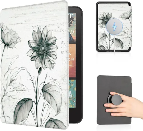 Vista 14 de CoBak Funda con cubierta magnética plegable para Kindle Paperwhite de 7 pulgadas de 12ª generación 2024 y Kindle Colorsoft - para PopSockets Grip