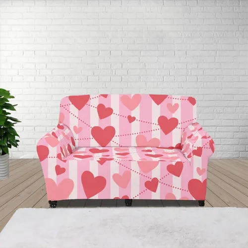 Vista 111 de Boatee Fundas de sofá de 1 pieza con diseño de copo de nieve azul, fundas elásticas para sofá, 1 cojín, protección de muebles, decoración para sala