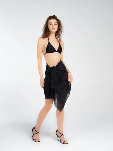 Vista 3 de Light Shimmer, pareo con hilo metálico para mujer, cubierta ligera para playa, cubierta de traje de baño plegable