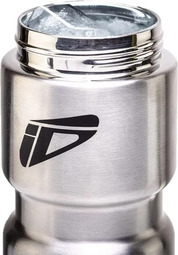 Vista 6 de Speedfil Speedflask - Botella de agua deportiva de acero inoxidable aislada al vacío de 21 onzas con tapa trasera de rebote 2.0 (plateado)