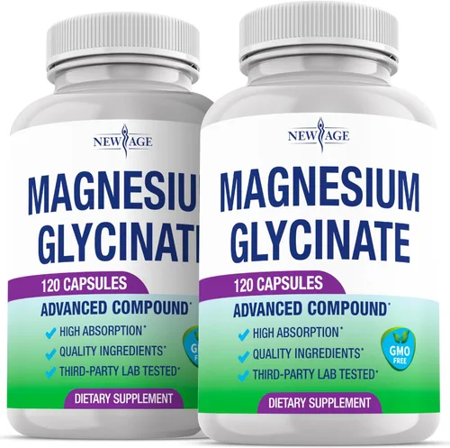 Vista 8 de Glicinato de magnesio 500 mg 90 mg Suplemento de magnesio elemental - Alta absorción, no tamponado, sin OMG y sin gluten, salud muscular y ósea
