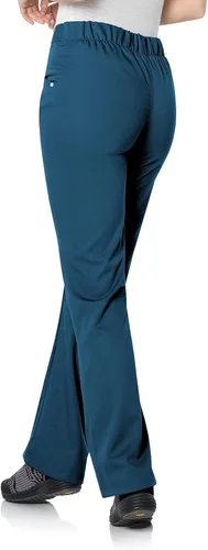 Vista 3 de Urbane Ultimate - Pantalones quirúrgicos para mujer ajuste moderno tela elástica suave de lujo cintura 5050 sanitarios médicos 9300 Caribe