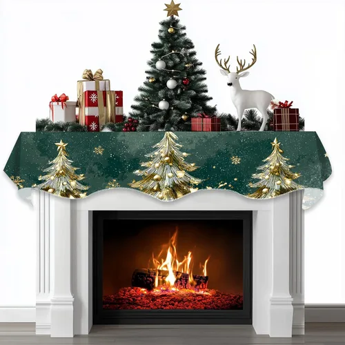 Vista 16 de BVBOX Bufanda Decorativa para Repisa de Chimenea Navideña, Cubierta Corredor para Repisa de Chimenea de Navidad e Invierno