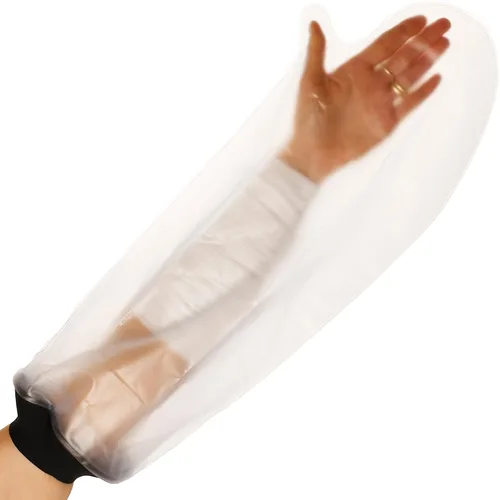 Vista 9 de Fundas pequeñas para brazo de ducha para adultos, funda protectora impermeable para codo de brazo roto, bolsa fundida reutilizable para ducha