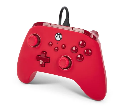 Vista 4 de PowerA Advantage Wired Controller for Xbox Series XS - Red, Xbox Controller with Detachable 10ft USB-C Cable, Mappable Buttons, Trigger Locks and