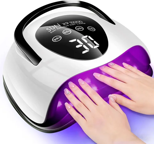 Vista 8 de LadyMisty Lámpara de uñas LED UV de 268 W, luz UV mejorada 2026 para uñas de gel con 57 cuentas, secadora de uñas con 4 ajustes de temporizador