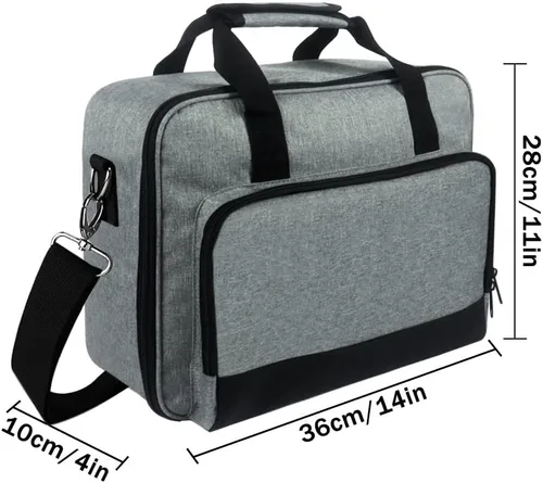 Vista 2 de Estuche de transporte para proyector con bolsillos para proyector, bolsa de viaje, bolsa de almacenamiento para proyector, organizador de proyector