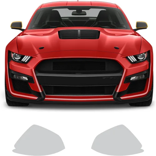 Vista 10 de Película protectora de pintura transparente precortada para automóvil autoadhesiva para Ford Mustang Shelby GT500 2021-2022 a prueba de lluvia