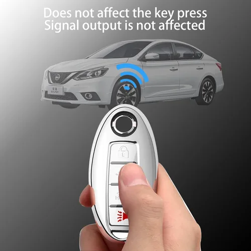 Vista 4 de Kirsnda Funda para llavero con llavero, funda de TPU suave, 3/4/5 botones compatible con Altima Rogue Maxima Sentra Armada Sedan Murano Pathfinder