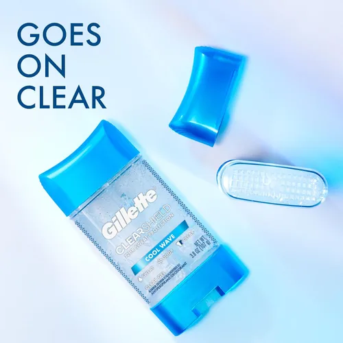 Vista 2 de Gillette Advanced Clear Gel Antitranspirante Cool Wave Paquete de 5 unidades de 3.8 onzas de peso neto de 19 onzas