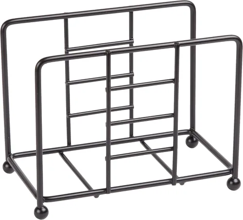 Vista 10 de Creative Home Servilletero de alambre de oro rosa para mesa, organizador de servilletas de metal chapado en cobre para encimera de cocina, mesa