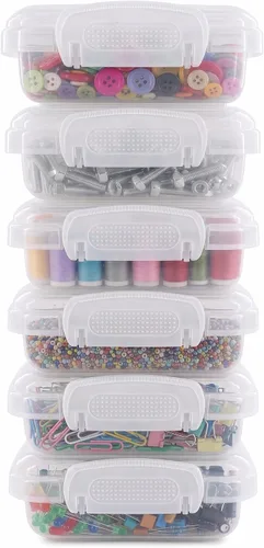 Vista 18 de NADOBA 12 Pcs Lock Top Snack Containers, 4.6 Oz, Snap Lid, 3